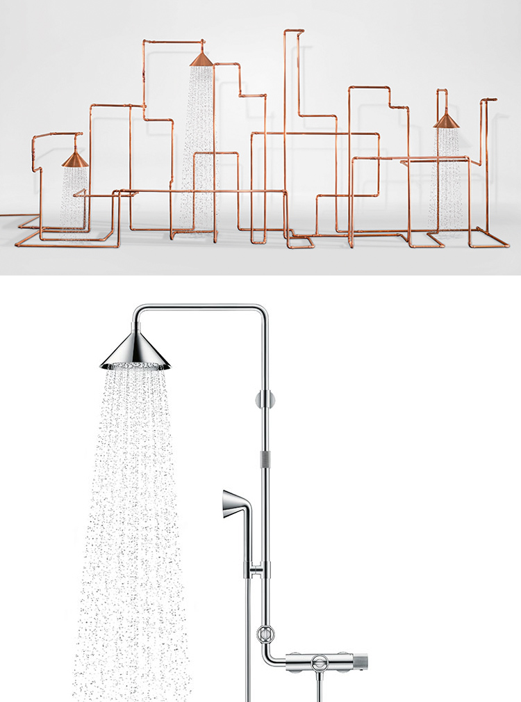 Industriell charm i duschen